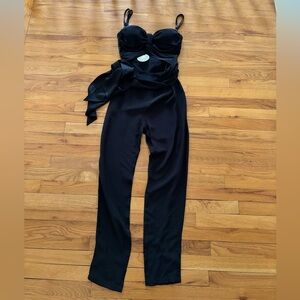 Misha Collection Celia Pantsuit. Color Ebony. Size M. 100% Silk. New.